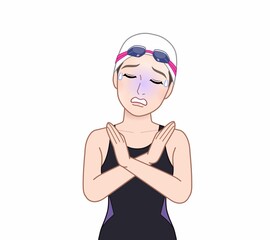 水泳選手の女性