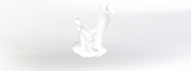 milk splash isolated on white