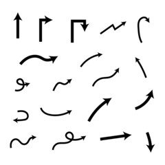 arrow set for graphic design decoration isolated on white background