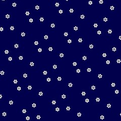 ダークカラー　小花柄　ネイビー