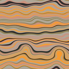 Fototapeta premium Seamless wavy stripe trendy surface pattern design for print. High quality illustration. Curved striped simple abstract digitally rendered repeat tile for fashion, fabric, textile, interior, or decor.