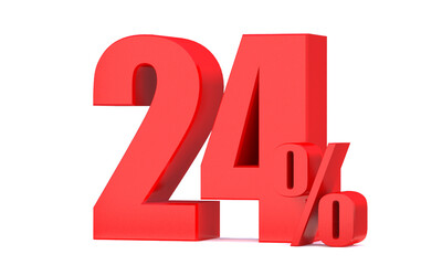 24 Percent off 3d Sign on White Background, Special Offer 24% Discount Tag, Sale Up to 24 Percent Off,big offer, Sale, Special Offer Label, Sticker, Tag, Banner, Advertising, offer Icon
