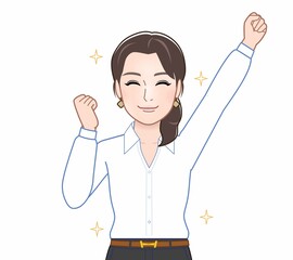 セクシーなYシャツを着た女性