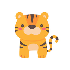 Wild animal cartoons. cute tiger Elements for decorating the year of the Tiger