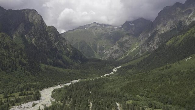 Aerial, Zemo Svaneti National Park, Georgia