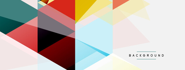 Color triangles composition, geometric abstract background. Techno or business concept, pattern for wallpaper, banner, background, landing page