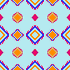 Geometric ethnic oriental ikat pattern traditional. Design geometric seamless pattern ethnic. Use for background, carpet, wallpaper, clothing, wrapping, batik, fabric, vector illustration. embroidery.