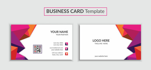Modern Gradient Color Visiting Card Template Design