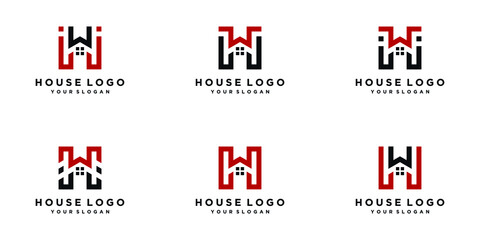 home log with logo H
