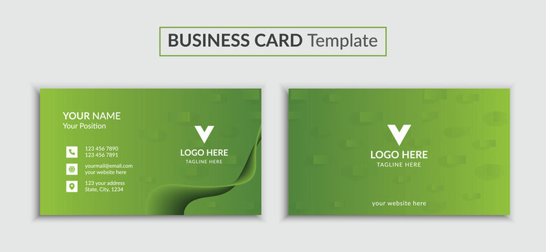 Green Corporate Business Card Design Template