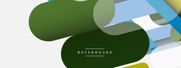 Abstract background. Round shapes, lines compositions on grey backdrop. Vector illustration for wallpaper banner background or landing page