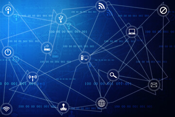 Digital Abstract technology background,2d illustration