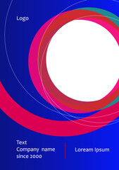 abstract background with waves, Flyer design vector