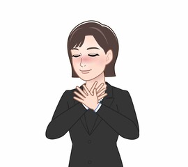 フォーマルスーツの女性