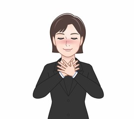 フォーマルスーツの女性