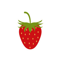 Strawberry icon design template vector isolated illustration