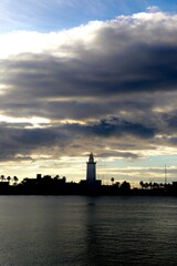 lighthouse at sunset