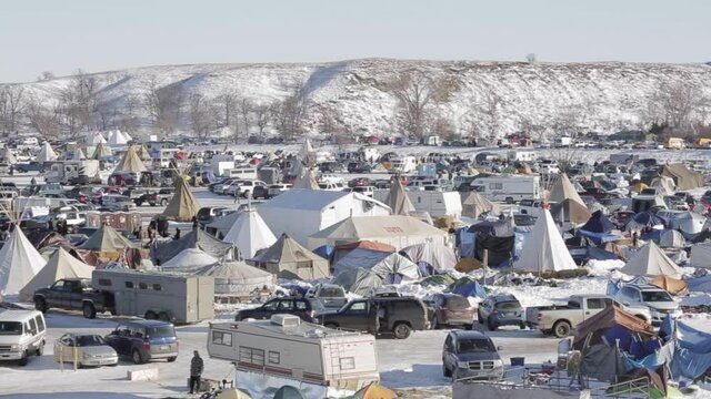 Protestor camp at Standing Rock