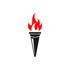Torch icon design template vector isolated illustration
