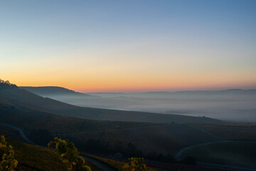 sunset in the mountains