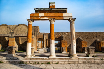 Antique ruins of the Pompeii forum