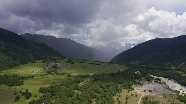 Aerial, Zemo Svaneti National Park, Georgia