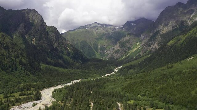 Aerial, Zemo Svaneti National Park, Georgia