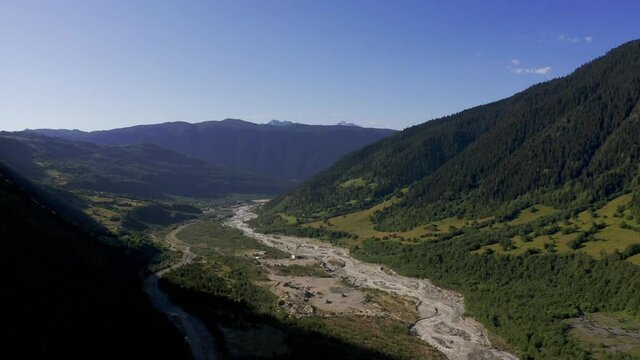 Aerial, Zemo Svaneti National Park, Georgia