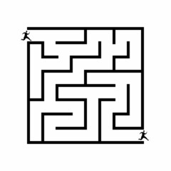 Education logic game labyrinth for kids. Find right way. Maze or puzzle design. Vector illustration.
