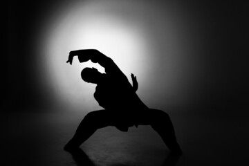 Wushu training in studio session