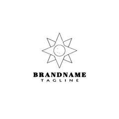 compass logo cartoon icon design template cute isolated vector illustration