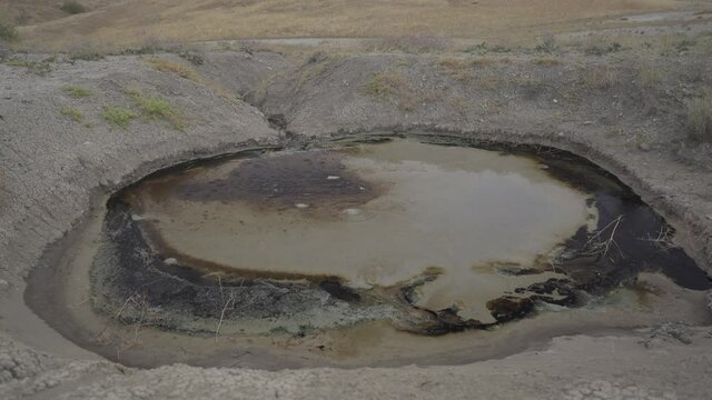 Mud Volcanoes At Takhti-Tepha Natural Monument, Georgia