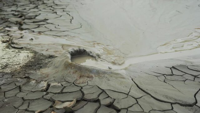 Mud Volcanoes At Takhti-Tepha Natural Monument, Georgia