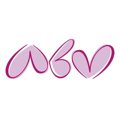 cute letter W B M logo