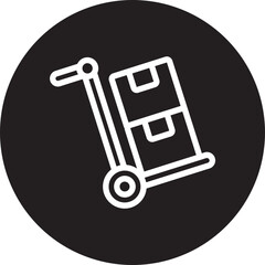 trolley glyph icon