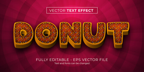 Donut text style effect