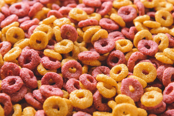 Crunchy corn flakes as background