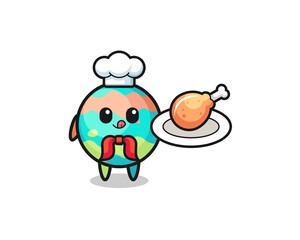 bath bombs fried chicken chef cartoon character