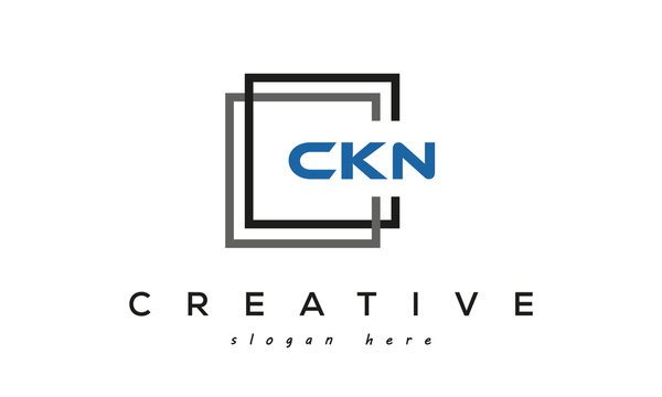 CKN square frame three letters logo design