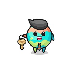cute bath bombs as a real estate agent mascot