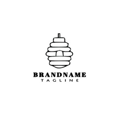 honey cartoon design logo template icon black vector illustration