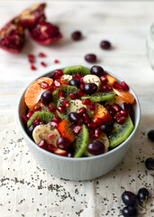 Fruit vitamin salad in a bowl