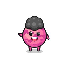 ice cream scoop character as the afro boy