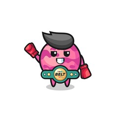 ice cream scoop boxer mascot character