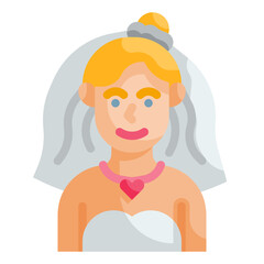 bride flat icon