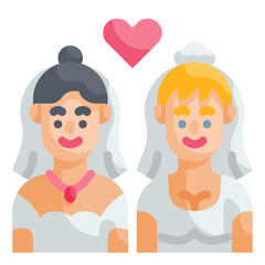 lesbian flat icon