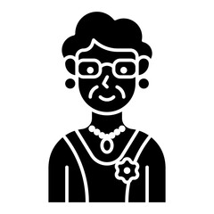 grandmother glyph icon