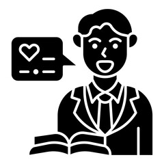 officiant glyph icon