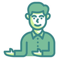 usher blue line icon