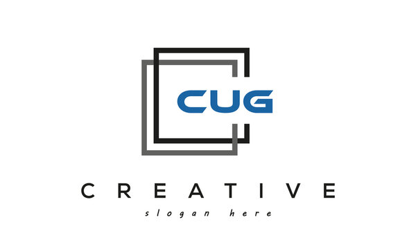 CUG square frame three letters logo design